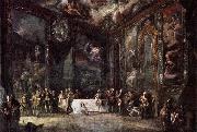Luis Paret y alcazar Charles III Dining before the Court Spain oil painting reproduction